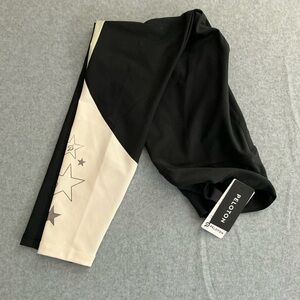 Peloton Black and White Star Leggings